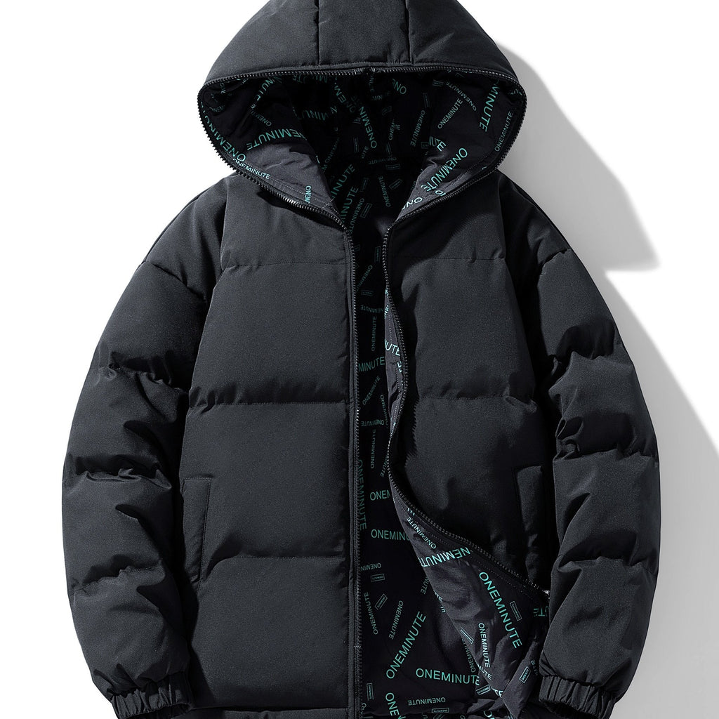 Men's Reversible Quilted Jacket with Hood