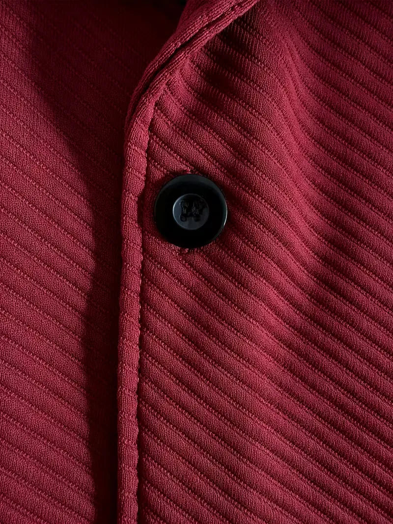 Men's Blazer with Knitted Texture