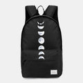 Unisex Moon Phase Oxford Backpack – Casual School Bag
