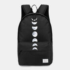 Unisex Moon Phase Oxford Backpack – Casual School Bag
