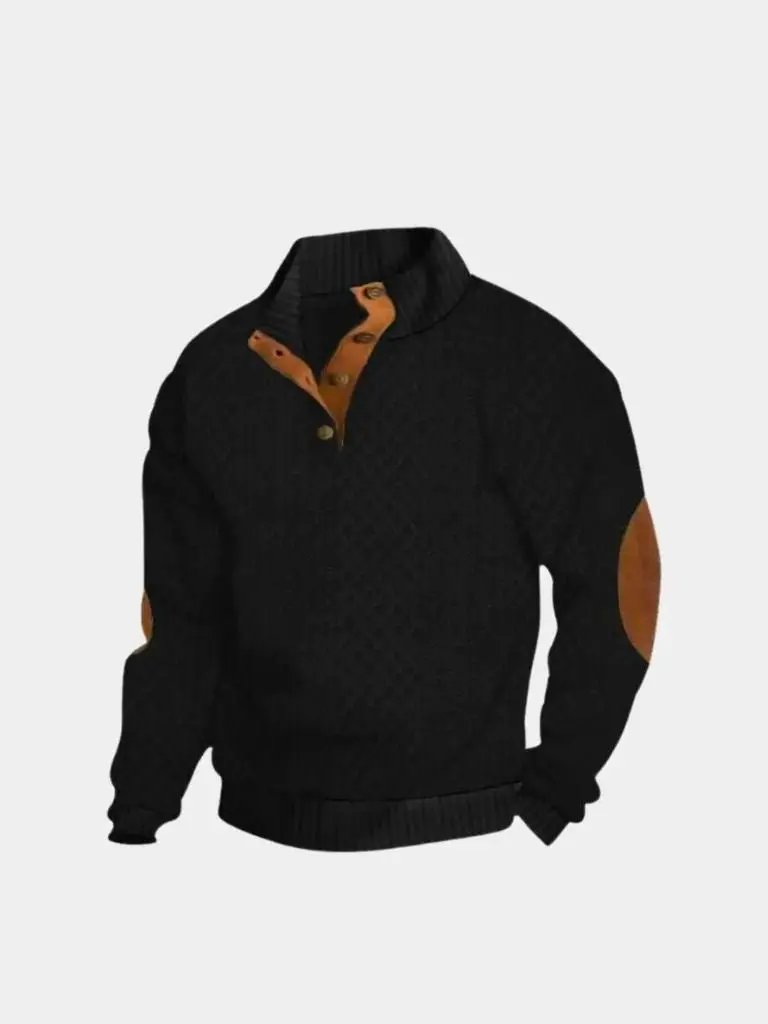 Men's High Collar Knit Jumper – Precision Tailored Fit