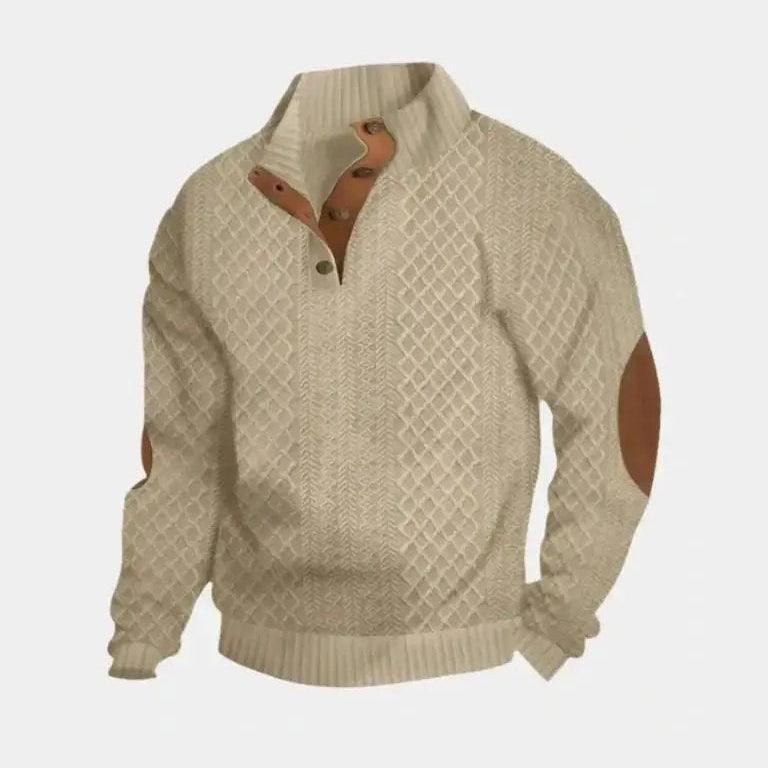 Men's High Collar Knit Jumper – Precision Tailored Fit