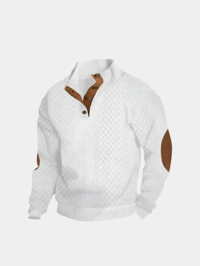 Men's High Collar Knit Jumper – Precision Tailored Fit