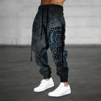 Men's Mandala-Print Harem Trousers – Relaxed Boho Joggers
