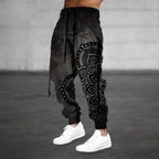 Men's Mandala-Print Harem Trousers – Relaxed Boho Joggers