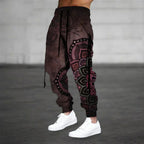 Men's Mandala-Print Harem Trousers – Relaxed Boho Joggers