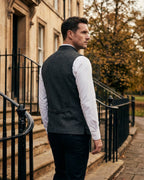 Men's Mandarin-Collar Waistcoat – Four-Button Front