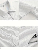 Men's Jacquard Polo and Shorts Set
