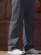 Men's Wide-Leg Trousers with Elasticated Waist