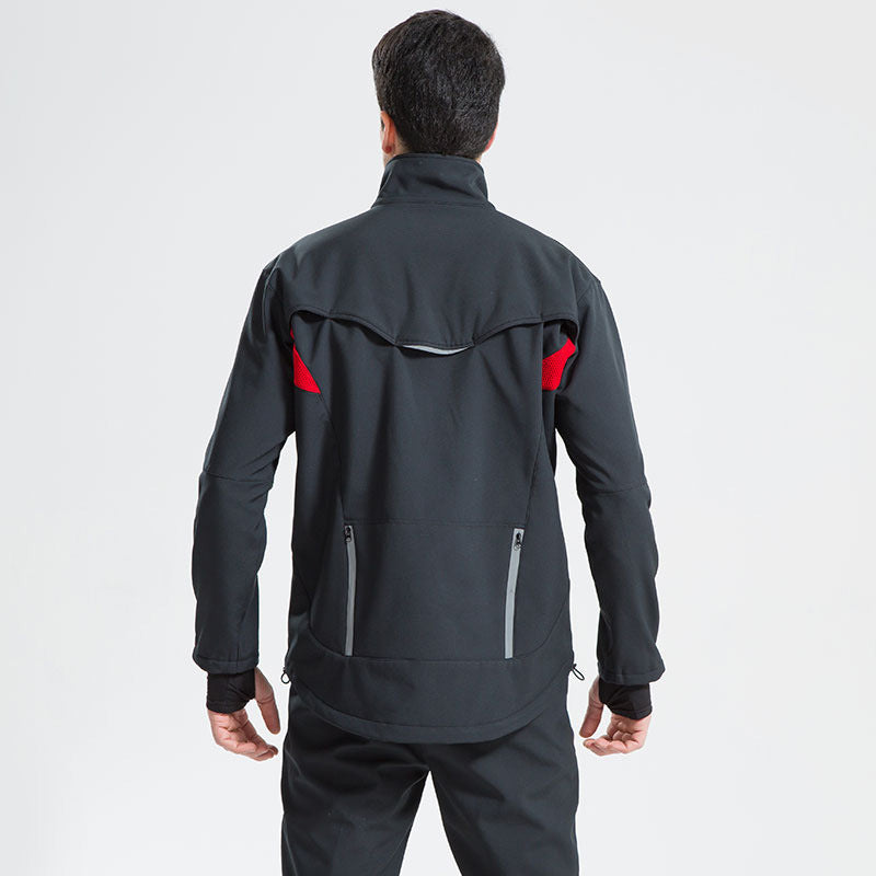 Men's Thermal Fleece Cycling Jacket – Waterproof Windproof Reflective