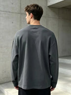 Men's Crew-Neck Longsleeve with Script Graphics – Six Colours