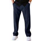 Men's Pleated Wide-Leg Trousers – Lightweight Relaxed Pants