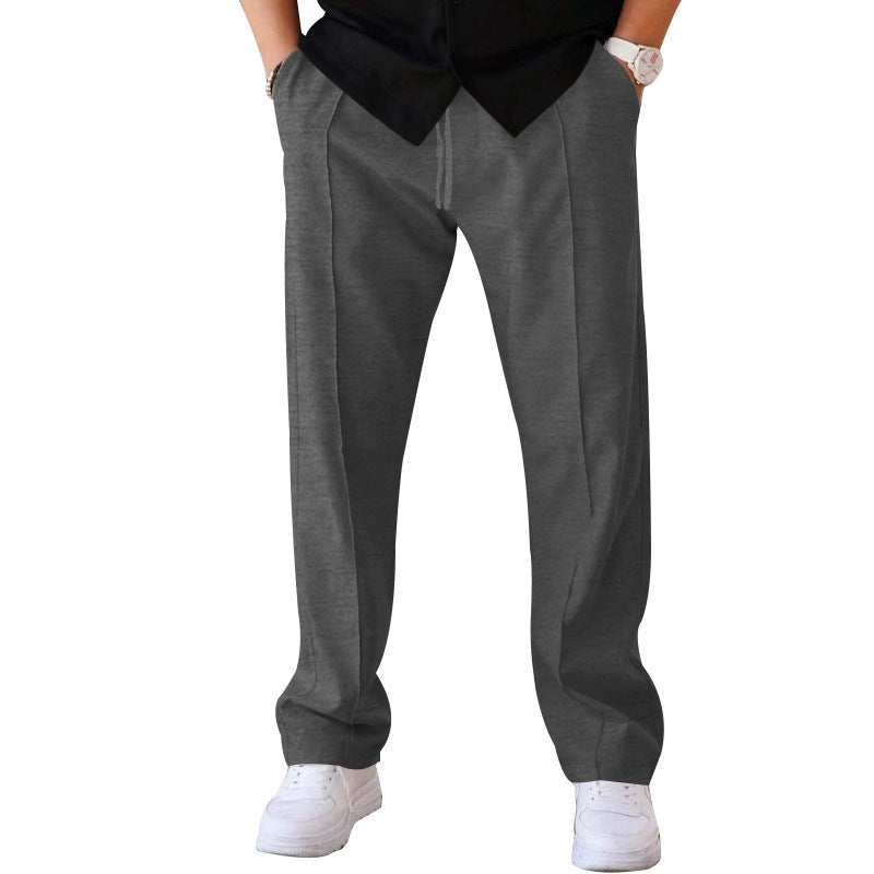 Men's Pleated Wide-Leg Trousers – Lightweight Relaxed Pants