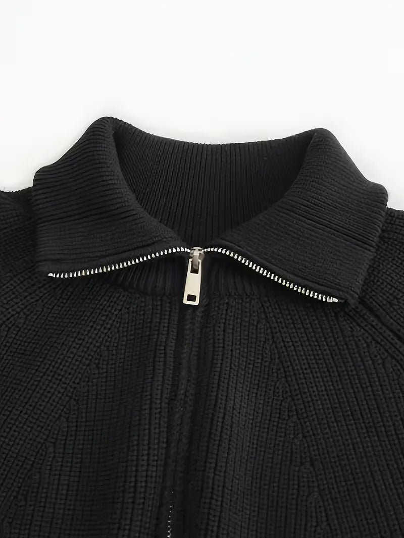 Men's Half-Zip Rib-Knit Jumper
