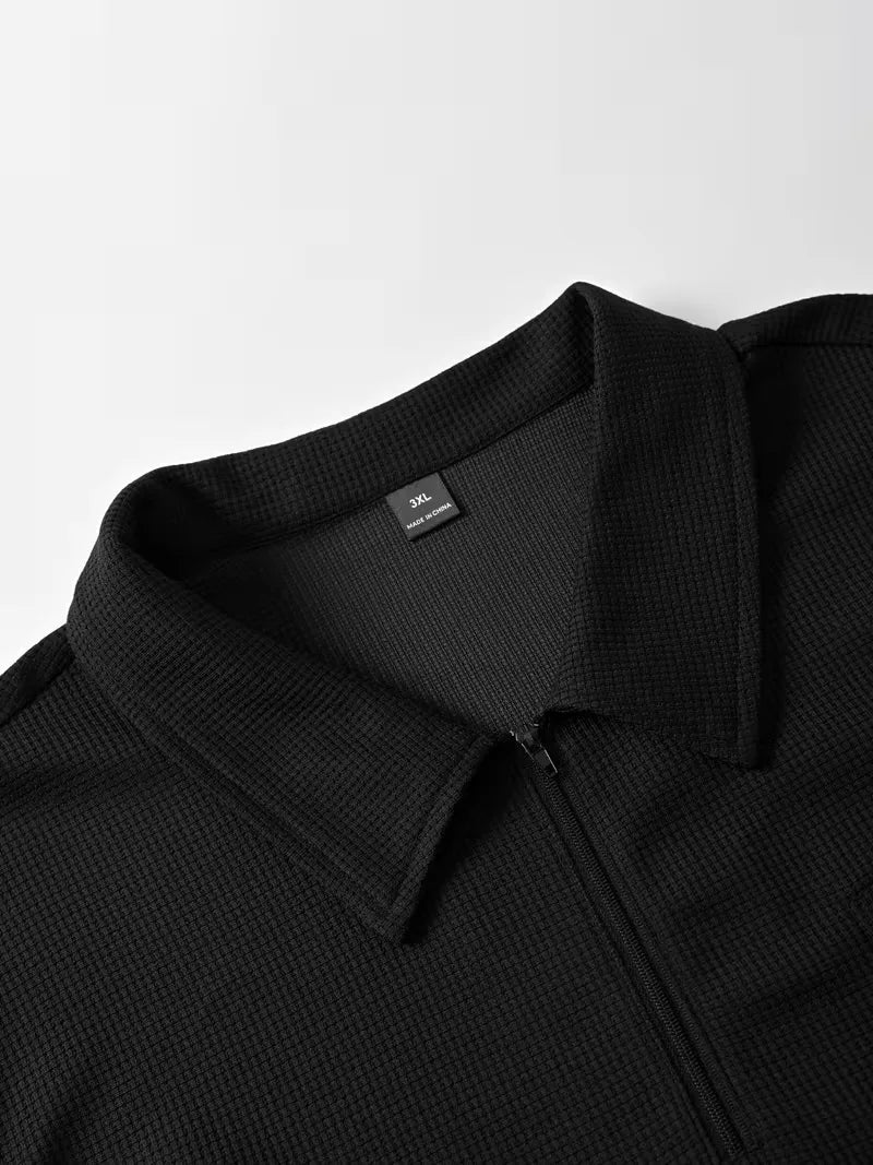 Men's Waffle-Knit Shirt and Trouser Set
