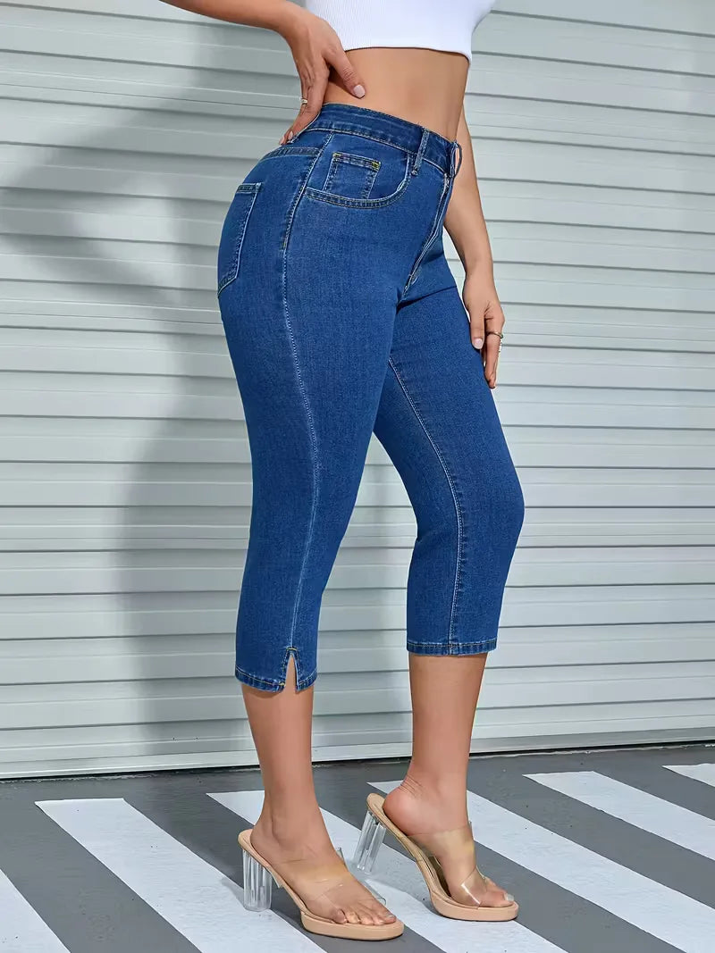 Women's Skinny Jeans with split hem