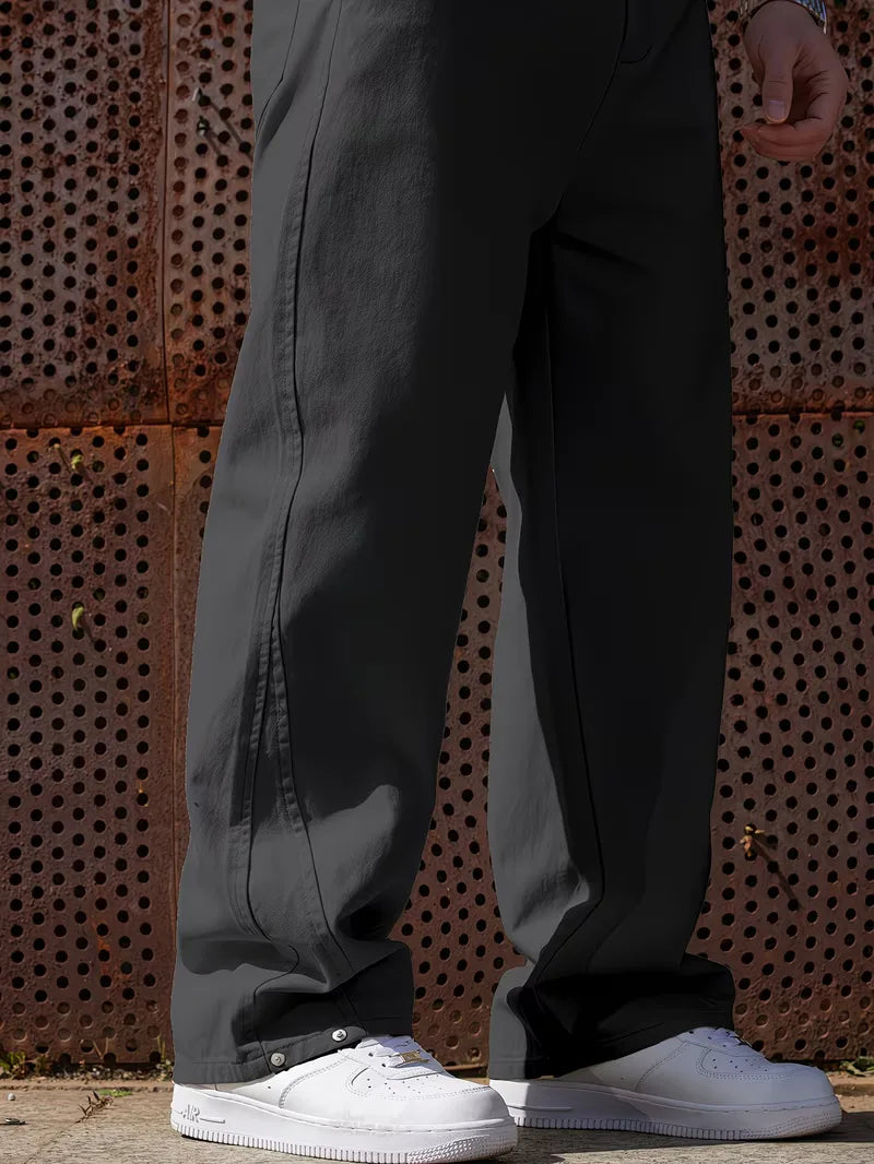 Men's Wide-Leg Trousers with Elasticated Waist