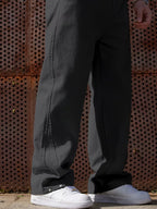 Men's Wide-Leg Trousers with Elasticated Waist
