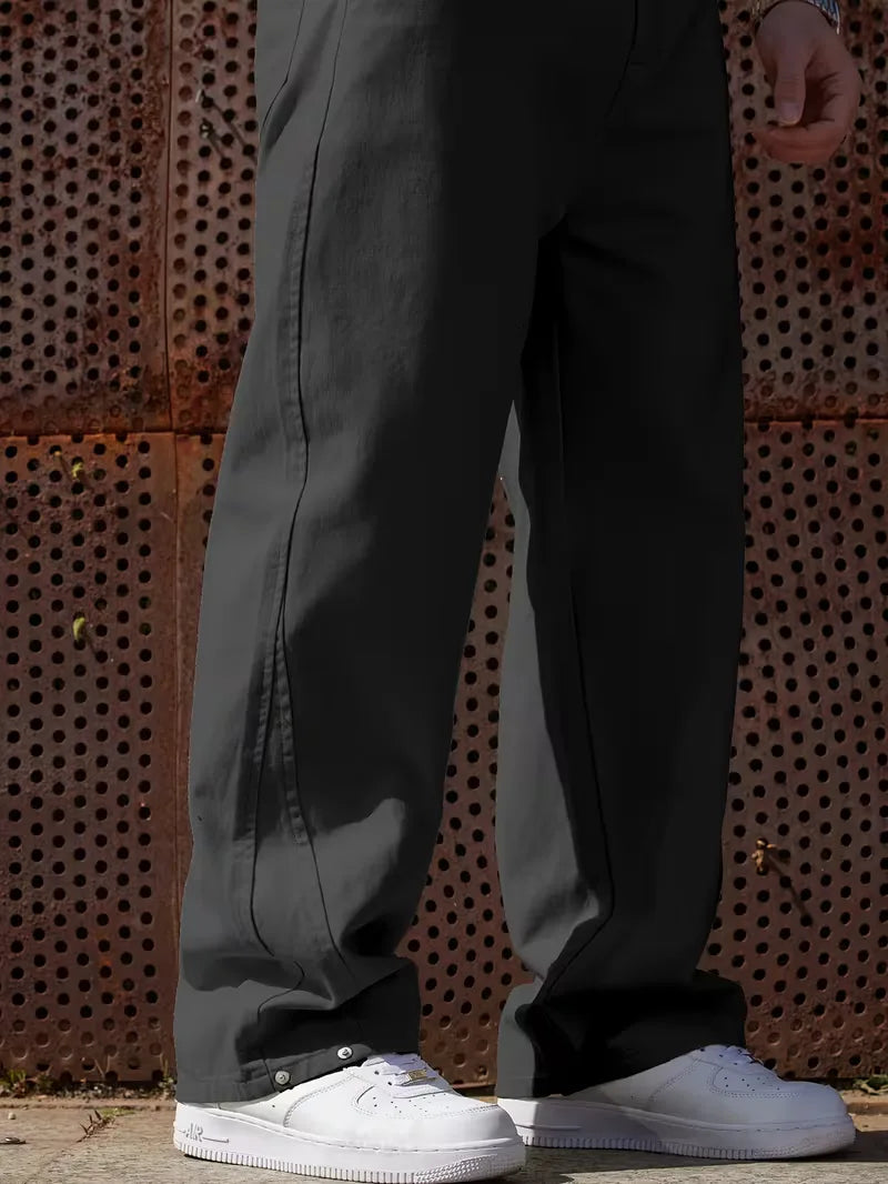 Men's Wide-Leg Trousers with Elasticated Waist