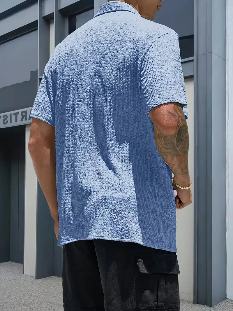 Men's Textured Short Sleeve Shirt