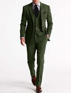 Men's Three-Piece Tweed-Style Suit – Vintage Cut