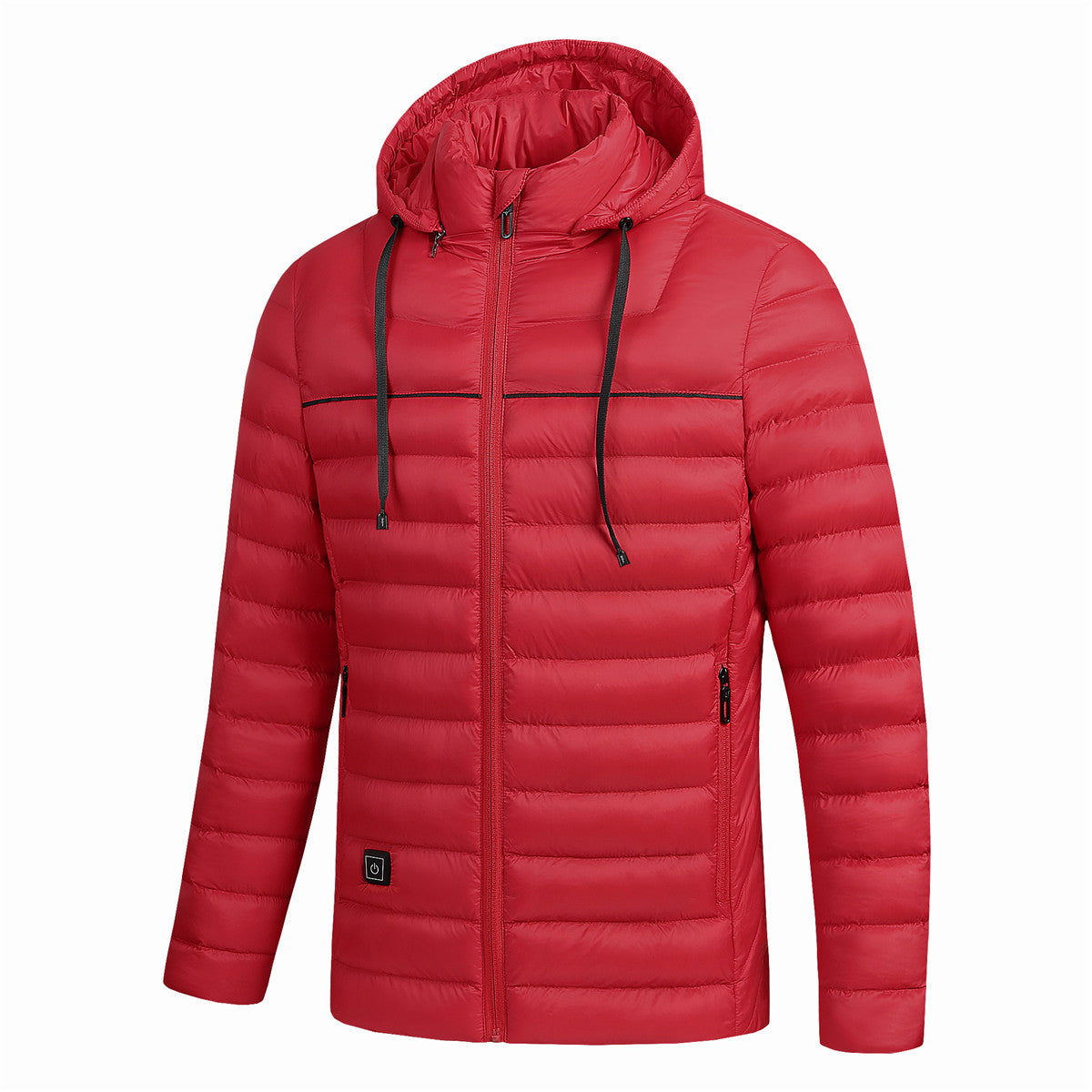 Men's USB-Heated Hooded Puffer Jacket – Water-Resistant Insulated Winter
