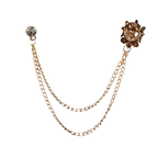 Men's Double Chain Brooch – Vintage-Inspired Accent