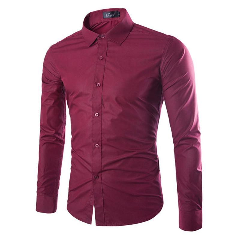 Men's Long-sleeve Dress Shirt – Black