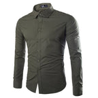 Men's Long-sleeve Dress Shirt – Black