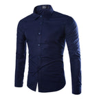 Men's Long-sleeve Dress Shirt – Black