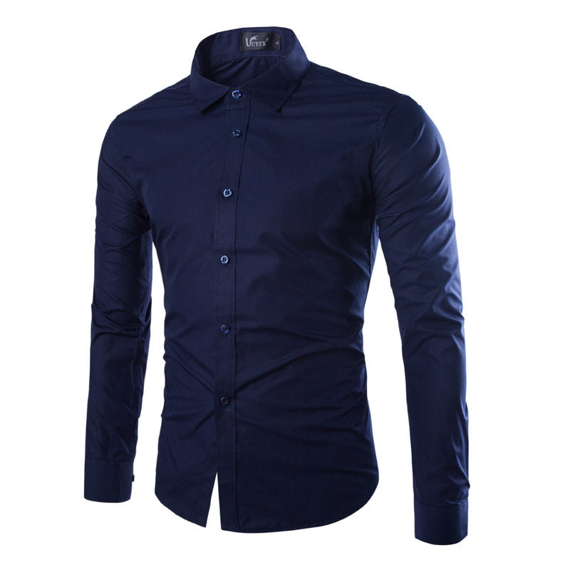 Men's Long-sleeve Dress Shirt – Black