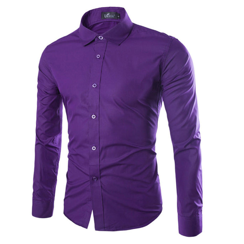 Men's Long-sleeve Dress Shirt – Black
