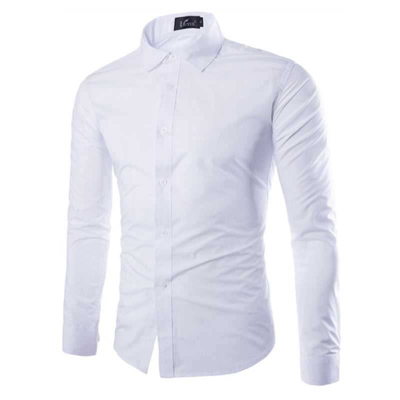 Men's Long-sleeve Dress Shirt – Black