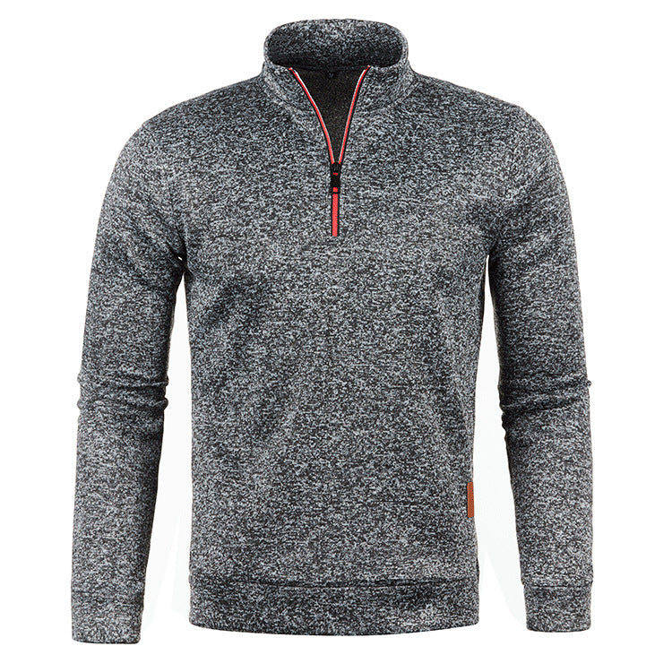 Men's Stand-collar Sweatshirt with zip and long sleeves