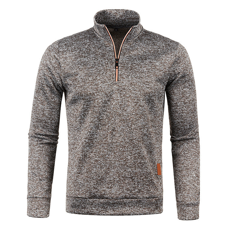 Men's Stand-collar Sweatshirt with zip and long sleeves