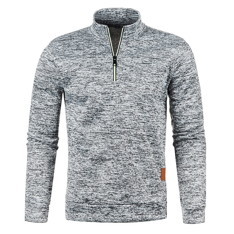 Men's Stand-collar Sweatshirt with zip and long sleeves