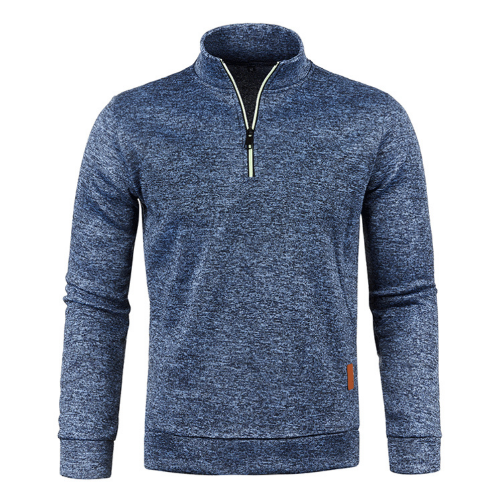 Men's Stand-collar Sweatshirt with zip and long sleeves