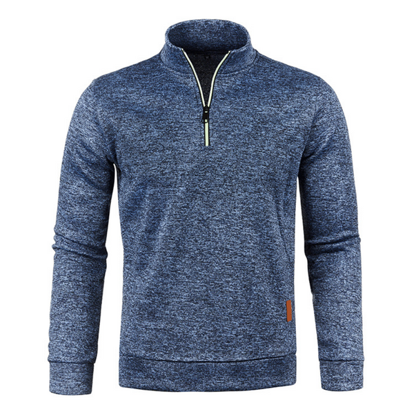 Men's Stand-collar Sweatshirt with zip and long sleeves