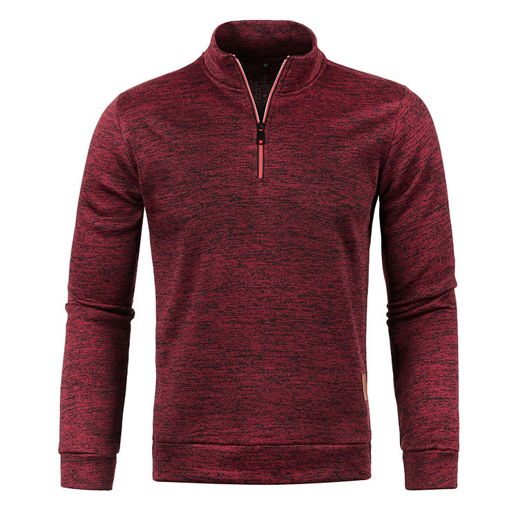 Men's Stand-collar Sweatshirt with zip and long sleeves