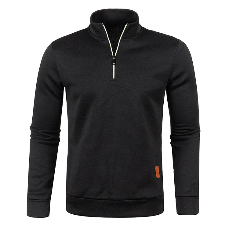 Men's Stand-collar Sweatshirt with zip and long sleeves