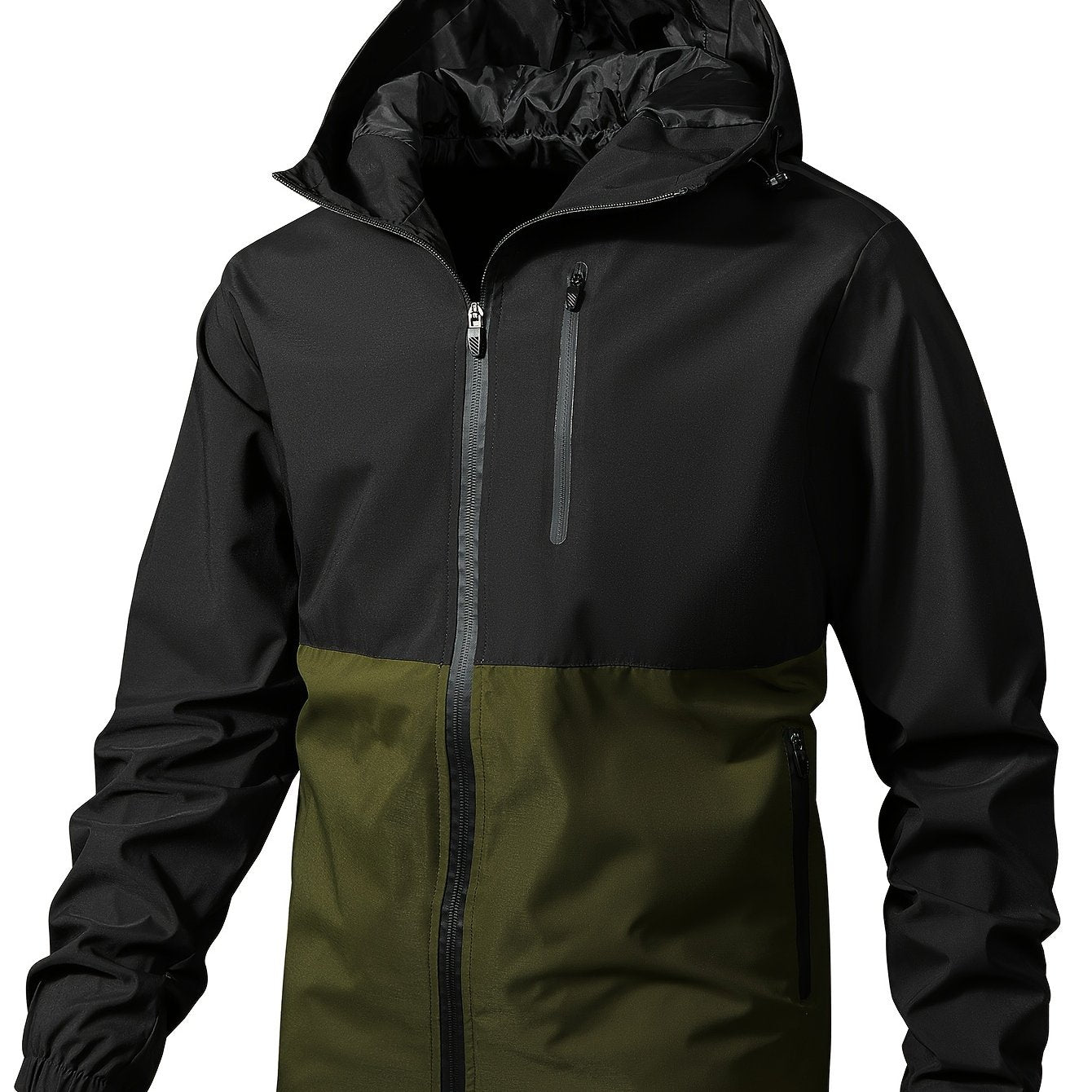 Men's Windproof Jacket with Multiple Pockets