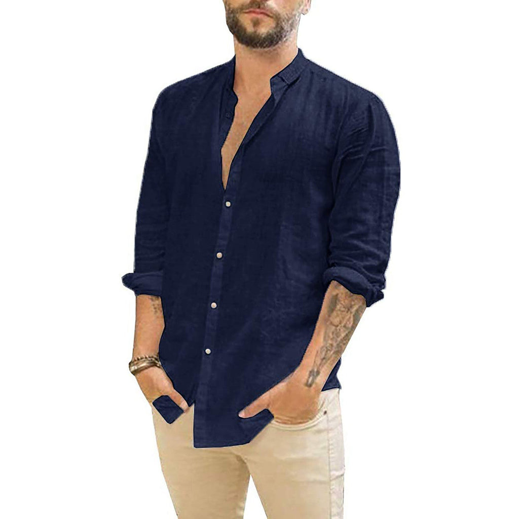 Men's Long-sleeve Shirt – Blue