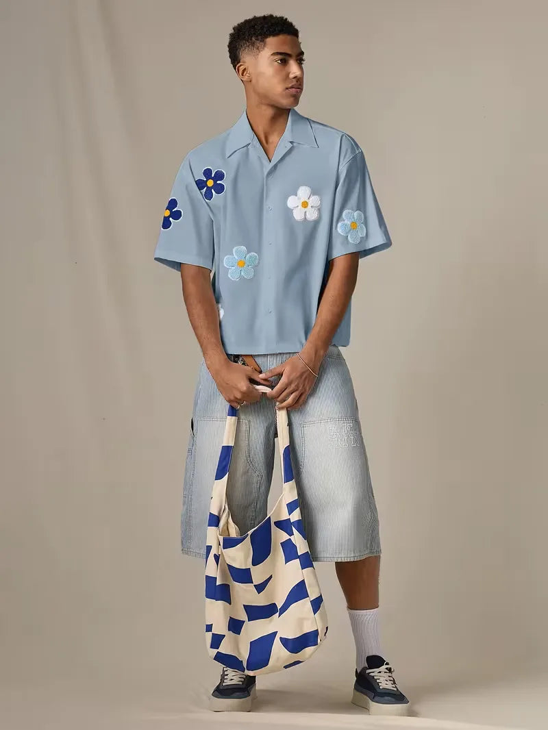 Men's Floral Short Sleeve Shirt