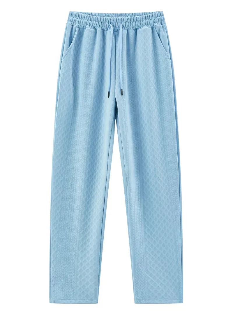 Men's Jacquard Polo and Trouser Lounge Set