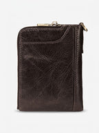 Men's leather-look RFID Wallet – Zip-Around Bifold