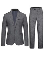 Men's Slim-Fit Two-Piece Suit in Grey