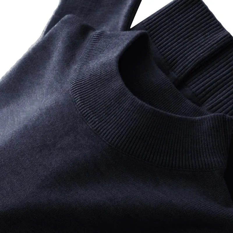 Men's Slim-fit Jumper with Mock Neck