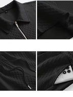 Men's Jacquard Polo and Shorts Set