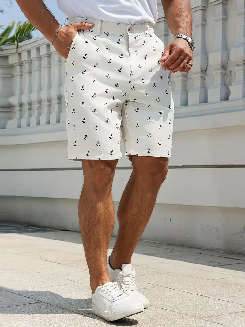 Men's Anchor Print Shorts