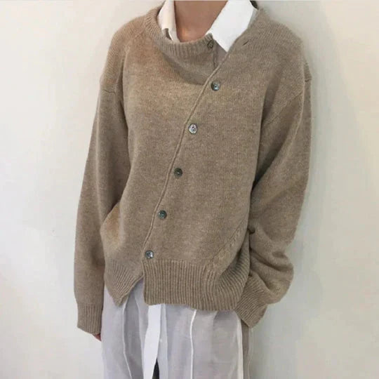 Women's Button-front Cardigan – Brown
